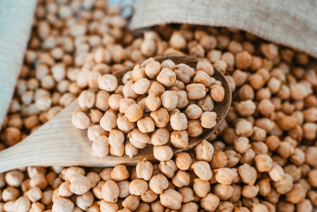 DRIED CHICKPEAS, CICER ARIETINUM, AN IMPORTANT AND NUTRITIOUS INGREDIENT IN THE MEDITERRANEAN DIET.